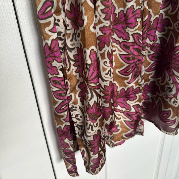 Evereve Toni Floral Satin Wrap Dress or Kimono - Size S Boho-Chic - Picture 7 of 9